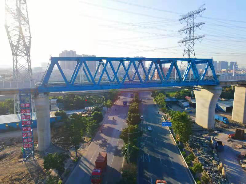 南沙港铁路4标西江特大桥588-591#墩1-80米钢桁梁